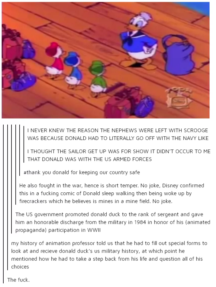 Donald Duck Is Actually A Honorary Member Of U.S Navy And Marine Corps