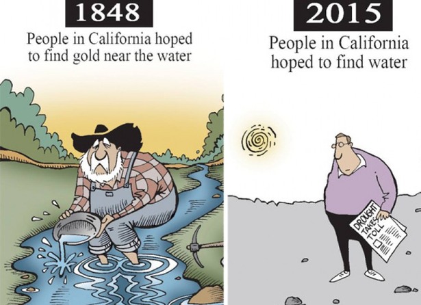 Before they looked for gold, now they are satisfied with finding water