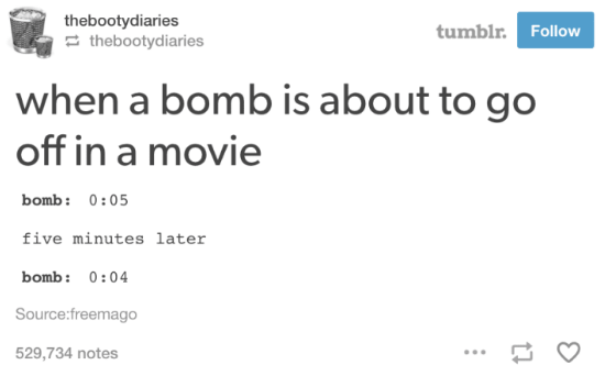 Bombs definitely steal time from movies