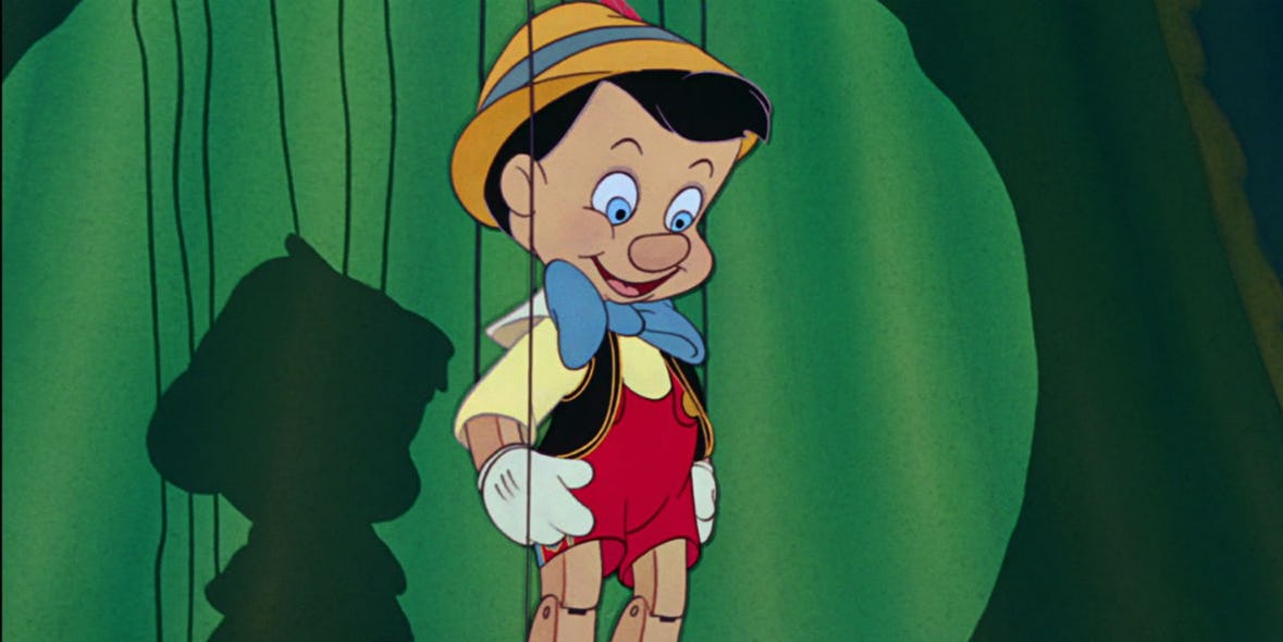 Pinocchio Squashes His Virtuous Side-Kick Jiminy Cricket With A Mallet