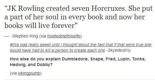 JK Rowling Has Made Real life Horcruxes