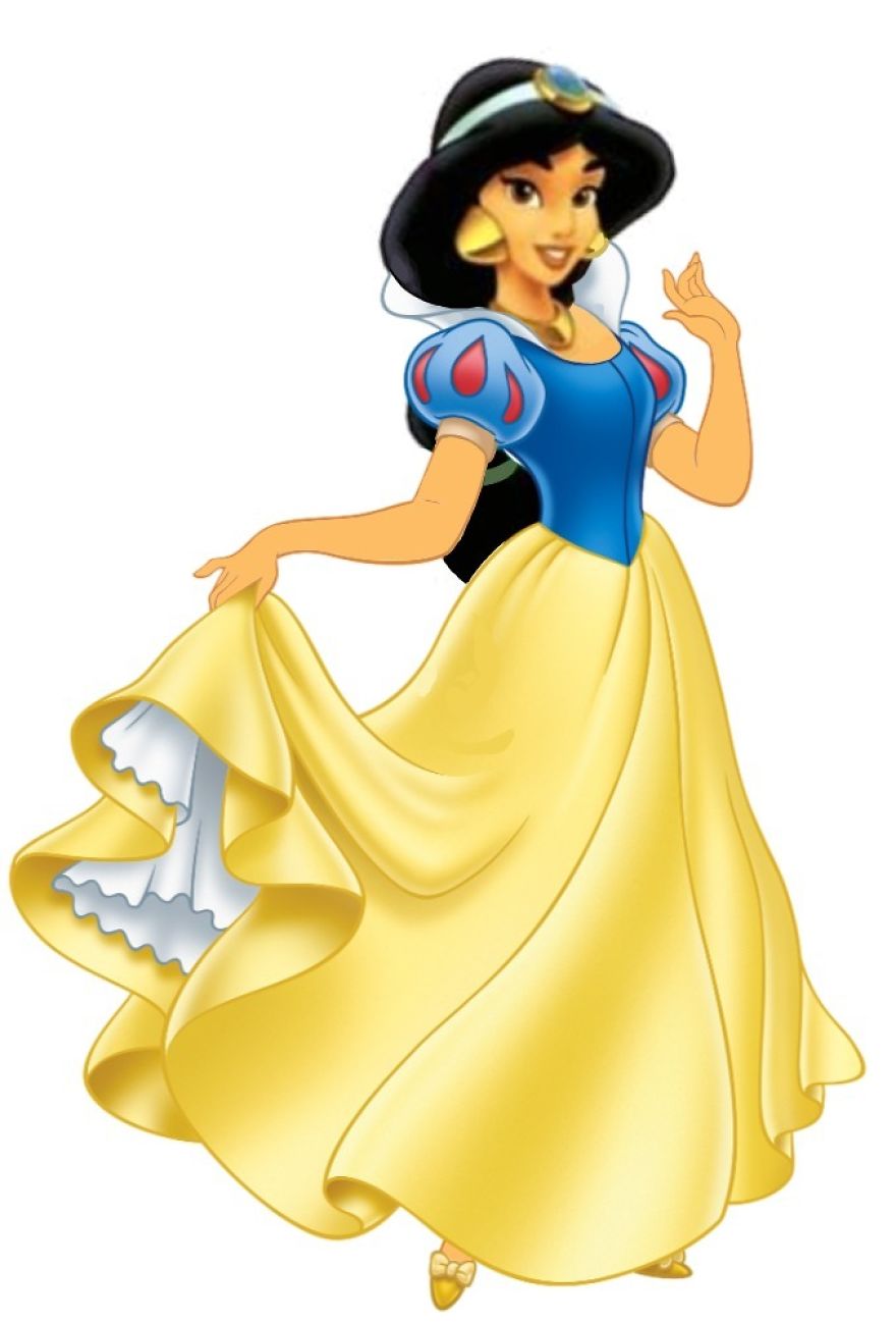 Jasmine in Snow White’s Dress