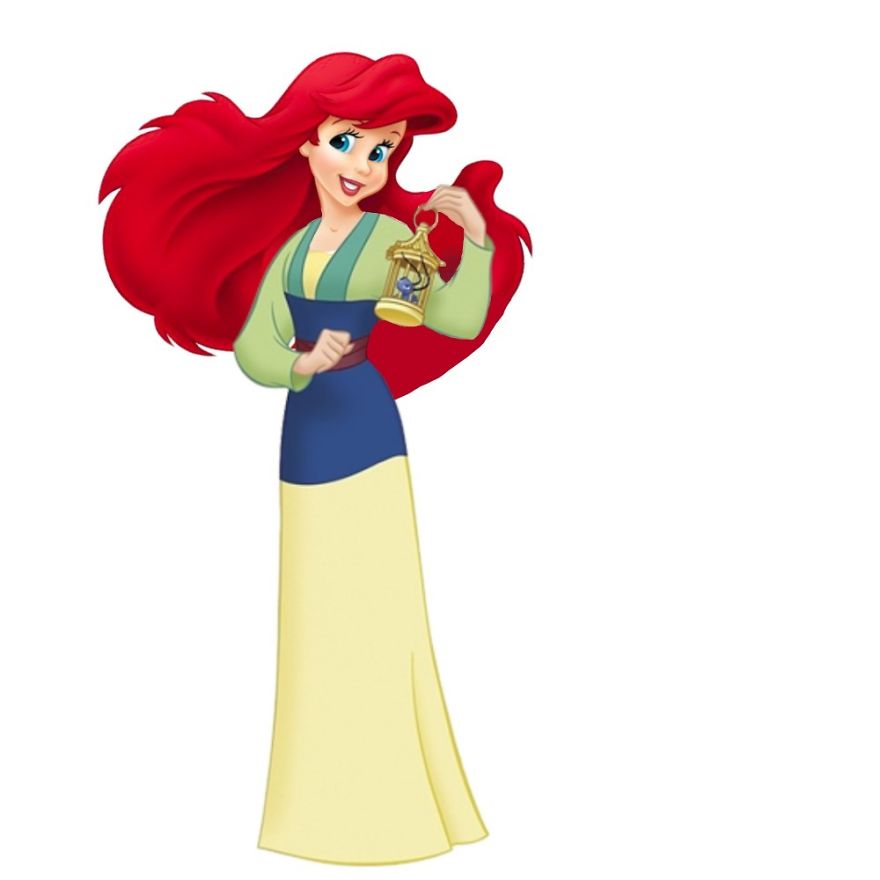 Ariel in Mulan’s Dress
