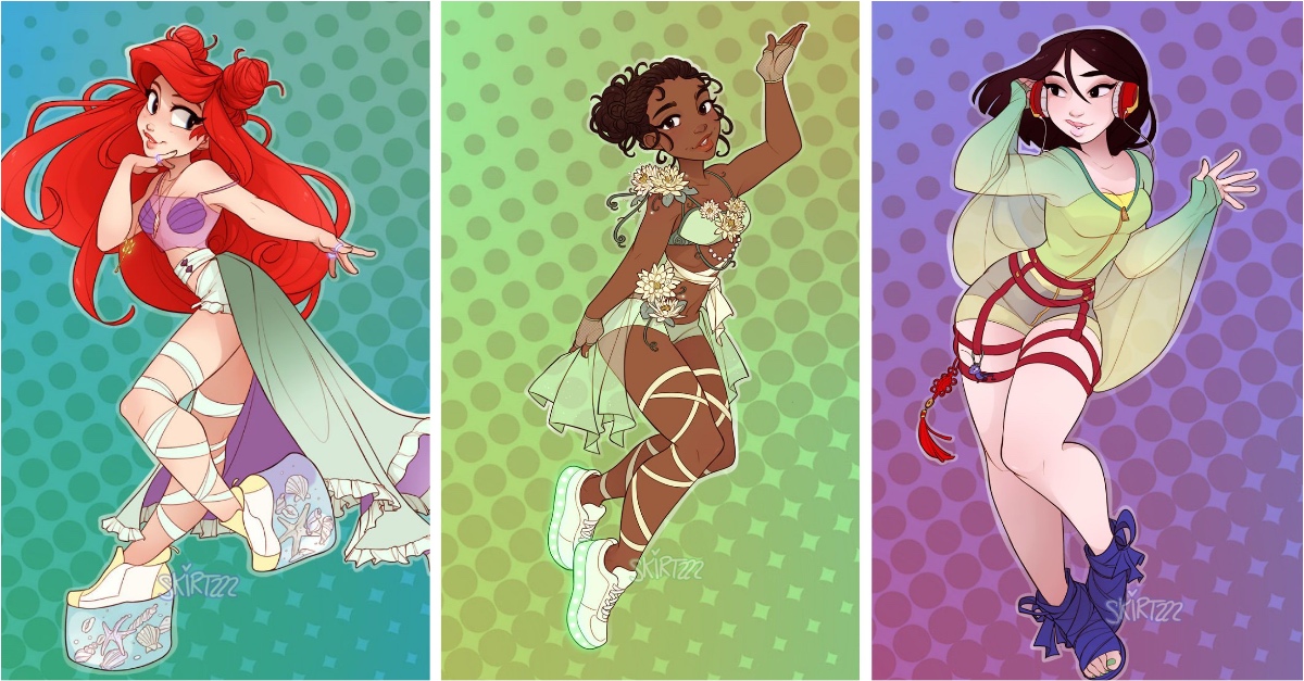 Artist Revamped Famous Disney Characters Into Attractive Ravers & The R...