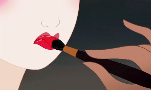 Mulan’s seamlessly painted lips