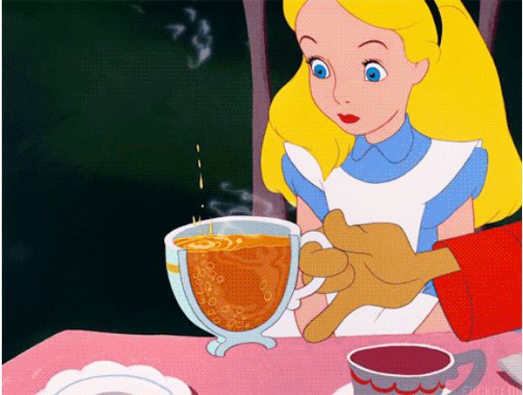 Alice’s perfectly poured half cup of tea