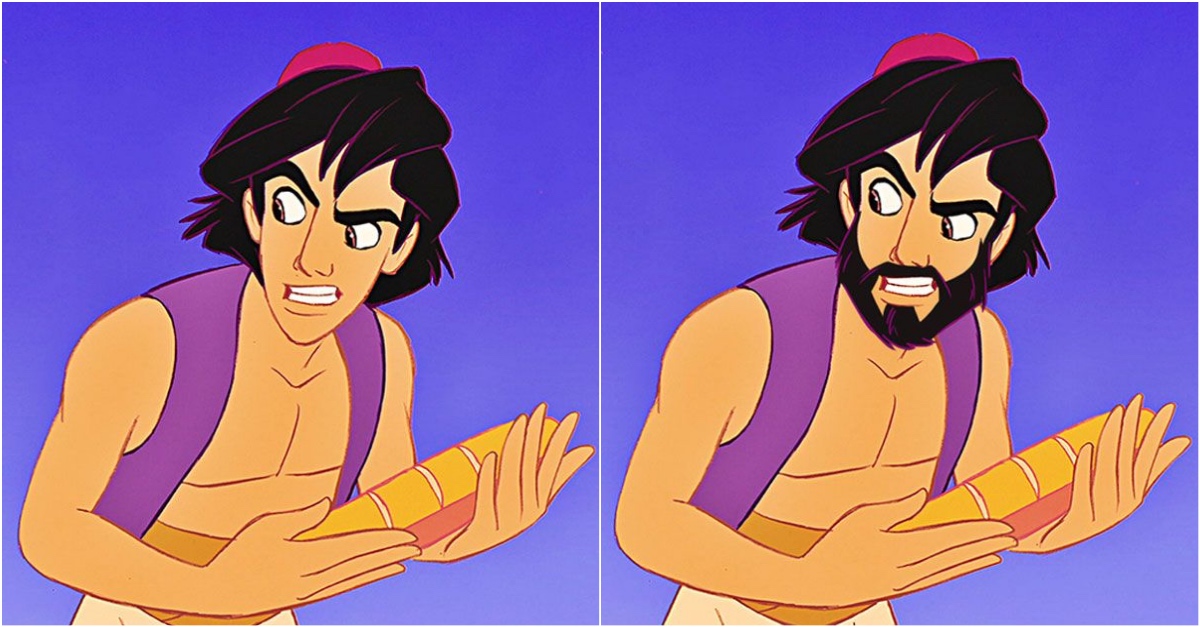 Disney Characters Re-Imagined With And Without Beards – Nerdism